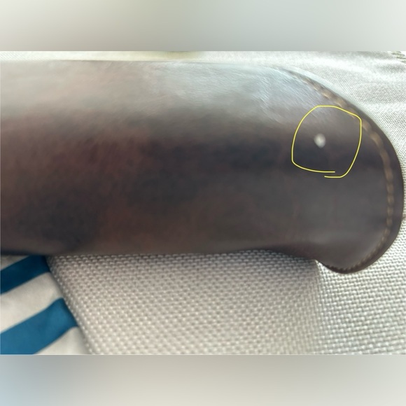 Fossil Eyeglasses Case w Magnetic Closure Brown & Soft cloth-bag - Picture 5 of 8